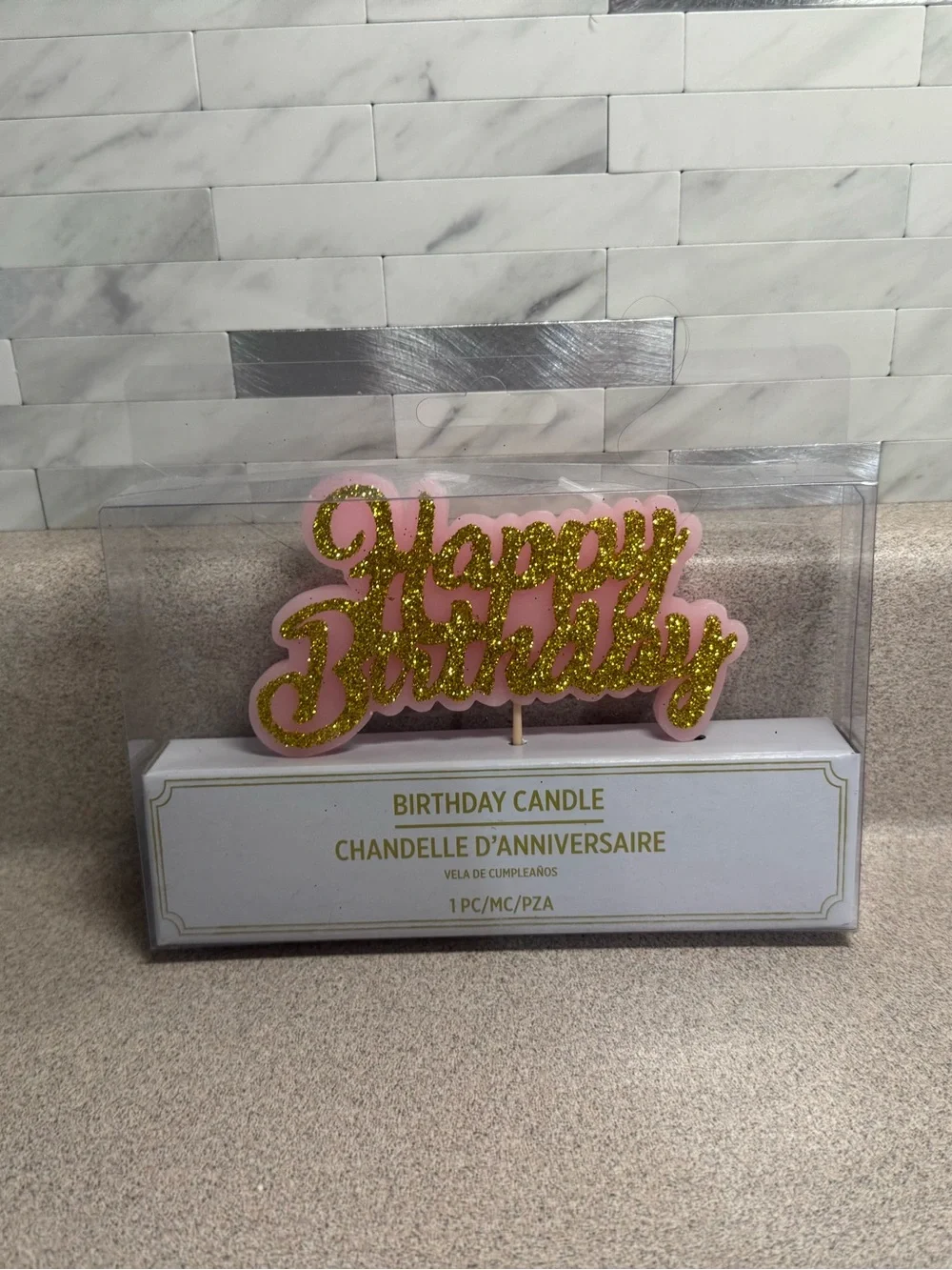 BNIB, Happy Birthday candle for cake